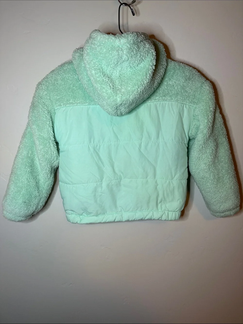 Hurley Girls Jacket Size 5 Mint Quilted Sherpa Puffer